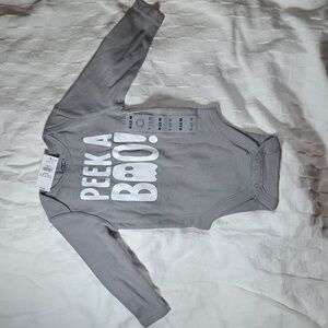 NWT Old Navy Halloween Onesie - Long Sleeve Baby 6-12 - Pumpkin Onesie